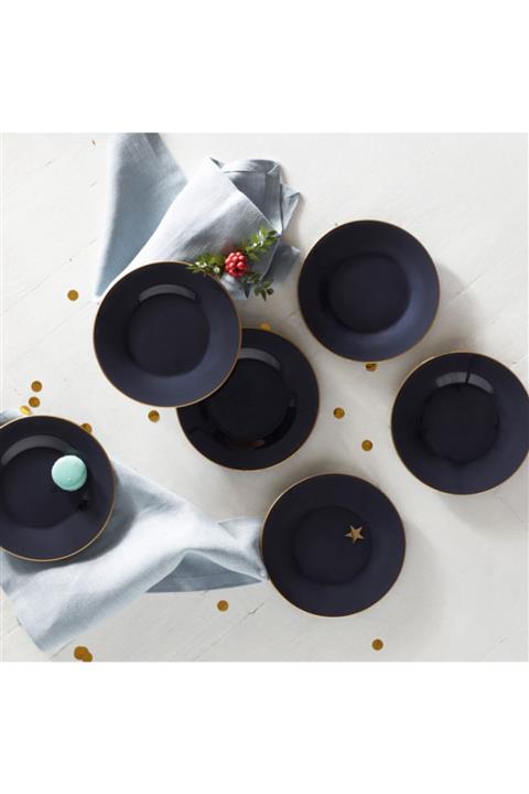 Karaca Retro New Antrasit 6lı Pasta Seti