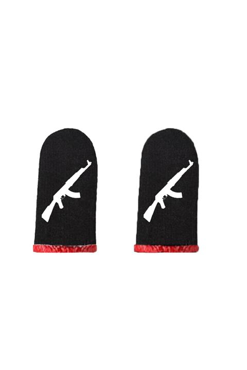 FAB Store Yeni Nesil Mobile Oyun Pubg Parmak Eldiveni Hissiz Terlemeyi Önleyen Yapı 1 Çift Siyah Akm Desenli