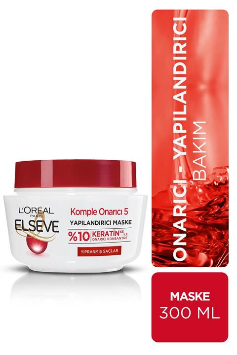 ELSEVE Komple Onarıcı 5 Yıpranmış Saçlar Için Keratinxs Içeren Yapılandırıcı Maske 300 ml
