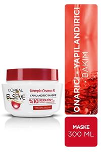 ELSEVE Komple Onarıcı 5 Yıpranmış Saçlar Için Keratinxs Içeren Yapılandırıcı Maske 300 ml