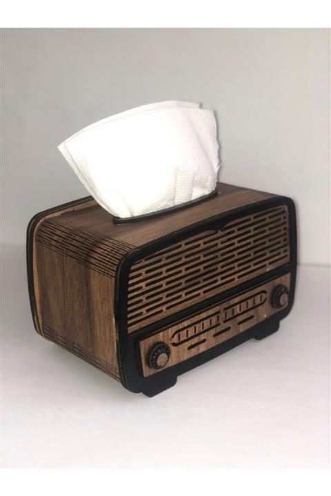 Deko Gonya Ahşap Nostaji Radyo Peçetelik