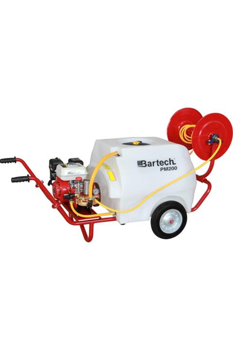 BARTECH Pm200 Benzinli Ilaçlama Makinası 200lt Makara Hortum Tabanca