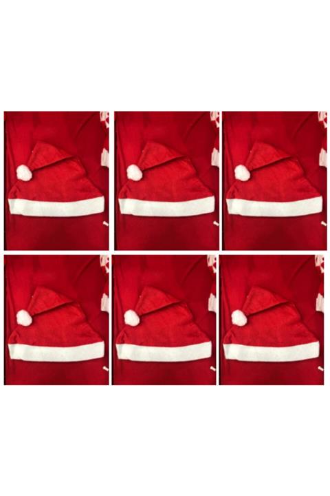 atölyewindizmir Noel Baba Şapkası 6 Adet