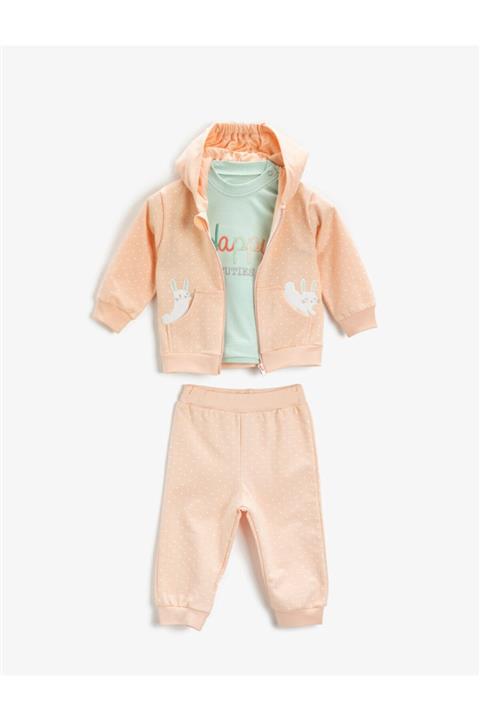 Koton Kapüşonlu Bebek Seti