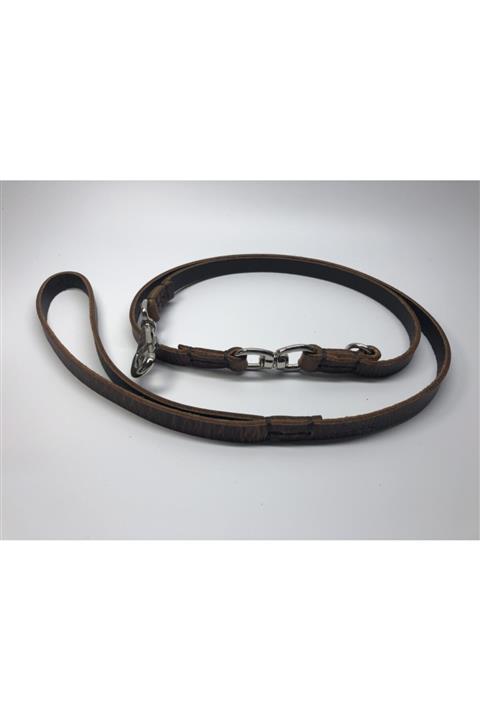Rebel Dog %100 Hakiki Deri Çok Fonksiyonlu Gezdirme Kayışı El Yapımı 1,5x150cm