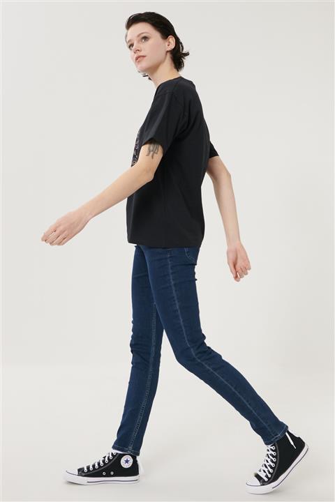 Lee Kadın Koyu Mavi Scarlett Skinny Fit Denim Esnek Jean Kot Pantolon