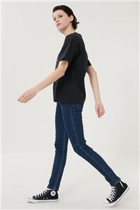 Lee Kadın Koyu Mavi Scarlett Skinny Fit Denim Esnek Jean Kot Pantolon