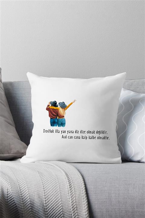 Hediye Atölyem Dostluk Arkadaşlık Yastık 111