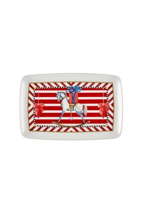 The Mia Yılbaşı Nutcracker Kurşun Asker Stonware 34x25cm Dikdörtgen Servis Tabağı Nut0004