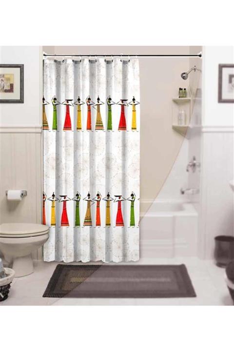Zethome Tropik Africa Banyo Duş Perdesi Tek Kanat 1x180x200