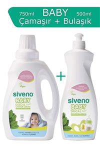 Siveno Doğal 2'Li Set Baby Çamaşır Sabunu 750 ml + Biberon Temzl. 500Ml