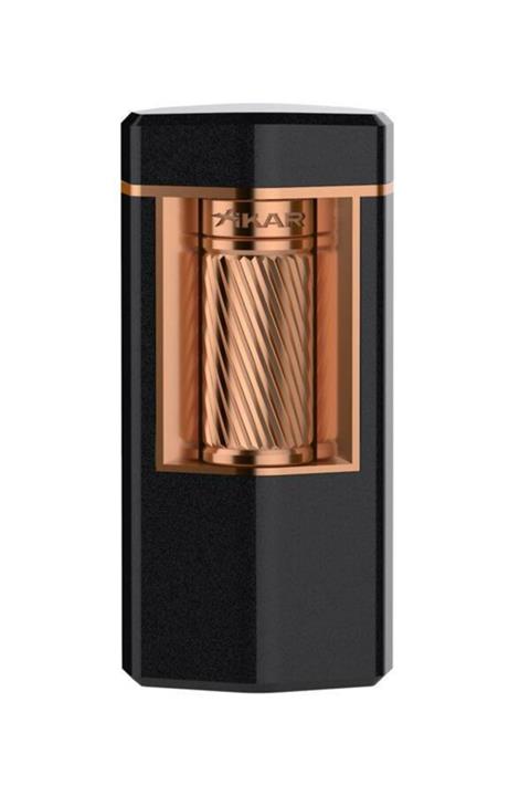 Xikar Meridian Single Lighter Siyah Rose Gold Çakmak