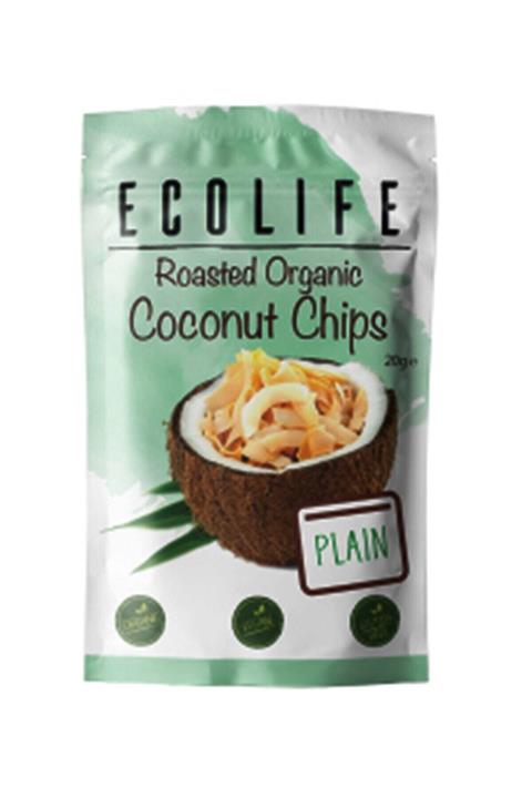 Ecolife Organik Hindistan Cevizi Cipsi Sade 20 gr