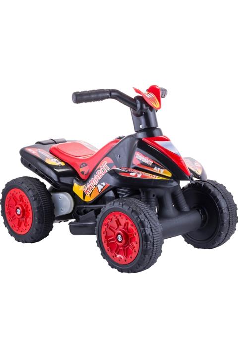 Kamarot 6v Akülü Araba Siyah Kırmızı Renk Yeni Seri