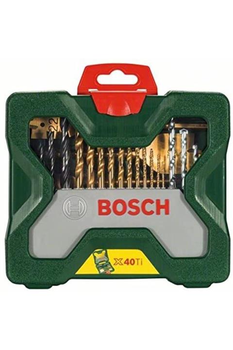Bosch 40 Parça Matkap Ucu Ve Vidalama Ucu Yassı Freze Titanyum Aksesuar Seti