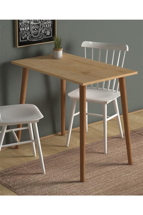 Monte Sehpa Fiona Mutfak Masası Meşe Ahşap Ayak