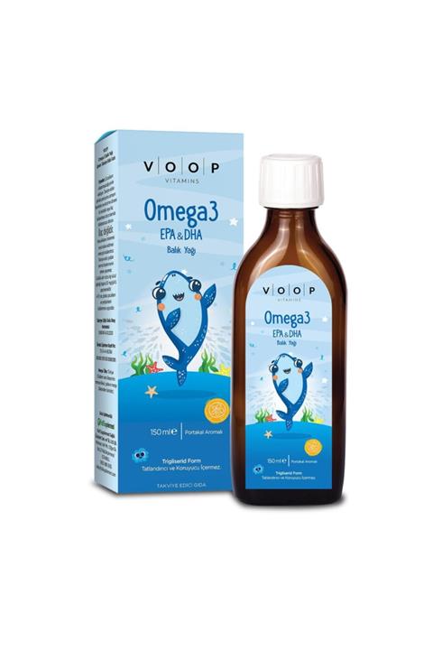 VOOP Omega 3 Balık Yağı Şurup Portakal Aromalı 150 ml
