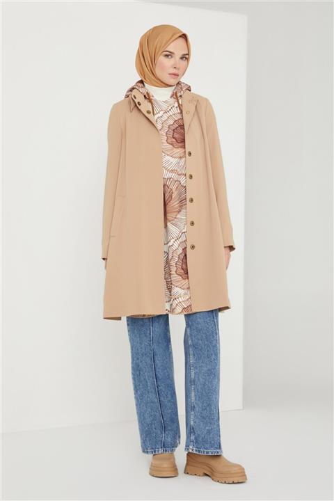 Armine Yüksek Yaka Ceket 21k5601 Bej