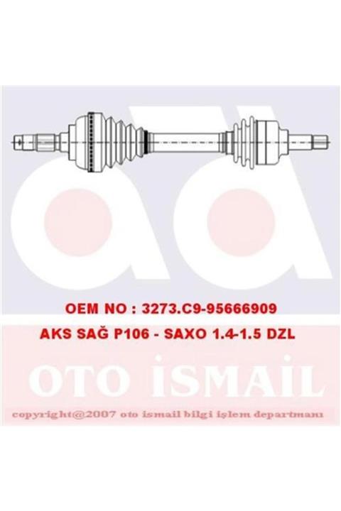 CİFAM Aks Sag 106 205 / Ax Saxo  99 1.5d 1.4 1.0 4 Bıjon