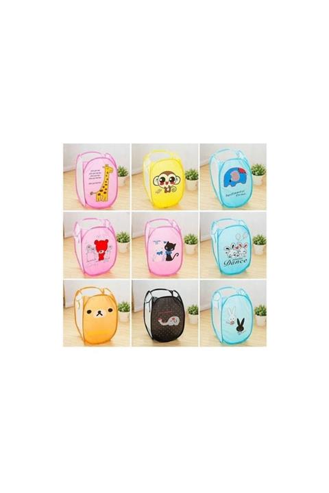 Green Kirli Çamaşır Sepeti Katlanabilir Oyuncak Filesi