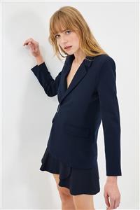 TRENDYOLMİLLA Lacivert Kemerli Blazer Ceket TWOAW22CE0367