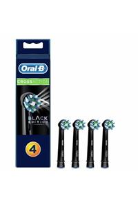 OralB Cross Action Black Edition Siyah 4'lü Diş Fırçası Yedek Başlık