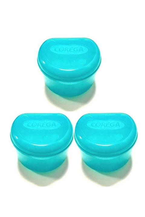 Corega Protez Diş Saklama Kabı / Saklama Kutusu X 3 Adet