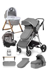 Kiwi 6 IN 1 Yenidoğan Set City Way Bebek Arabası ve Sleeper Sallanabilir Beşik-Gri