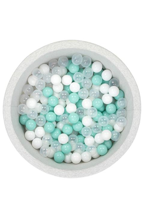 Wellgro Mint, Şeffaf, Beyaz Toplu Bubble Pops Sünger Top Havuzu