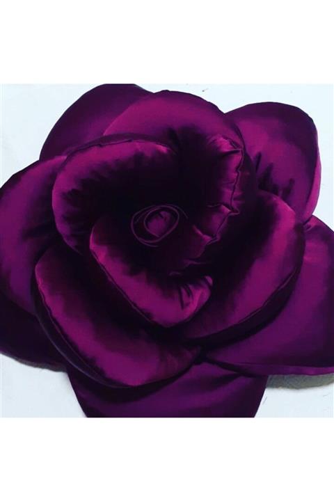 Pullu yastık design Mürdüm Gül Yastık