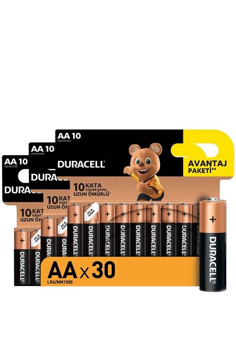 Duracell Alkalin Aa Kalem Piller, 30 Lu Paket