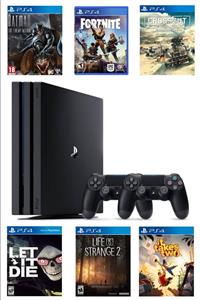 Sony Playstation 4 Pro 1 Tb Türkçe Menü (teşhir Cihazı) + 2. Ps4 Kol + 15 Dijital Oyunlu