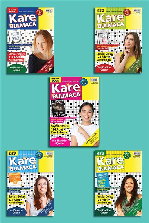 MAXİ Kare Bulmaca Set -5 Kitap-620 Adet Kare Bulmaca