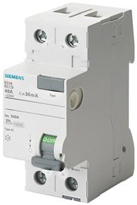 Siemens 2x40 Amper 300ma Yangın Korumalı Monofaze Kaçak Akım Rolesi