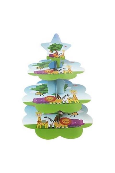 MERİ PARTİ Safari Kek Standı Safari Cupcake Stand