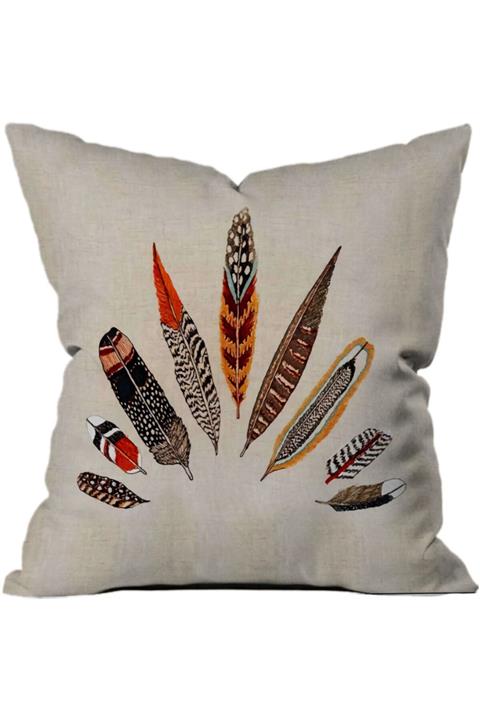 SWEET HOME ARTS Tüy Desen Yastık Kırlent Kılıfı