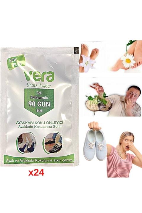 Foottab Vera Ayak Kokusu Giderici Ayakkabı Içi Koku Önleyici 24 Paket X10gr
