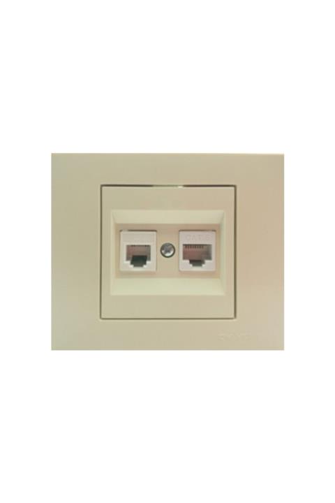 SELDUR Ovivo Grano Krem Nümeris Telefon Prizi Cat3 Cat6 Prizi