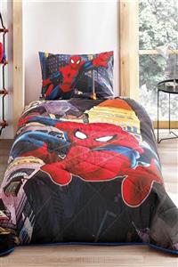 Taç Spiderman City Tek Kişilik Lisanslı Yatak Örtüsü Seti