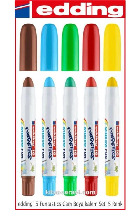 Edding 16 Funtastics Cam Boyası Kalem Seti 5 Renk