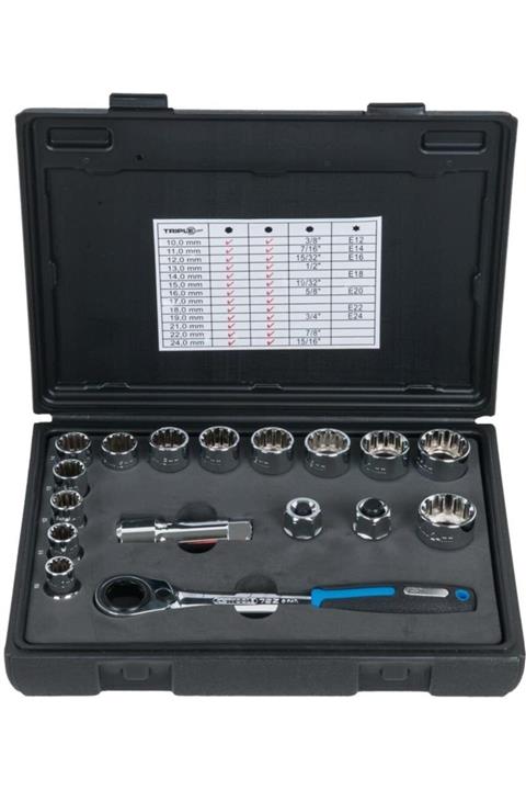 KS Tools Tripleplus Cırcırlı Lokma Seti 3/8-1/2