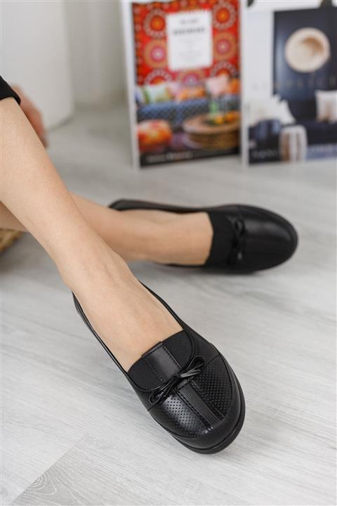 Wadork Kadın Siyah Ortopedik Babet