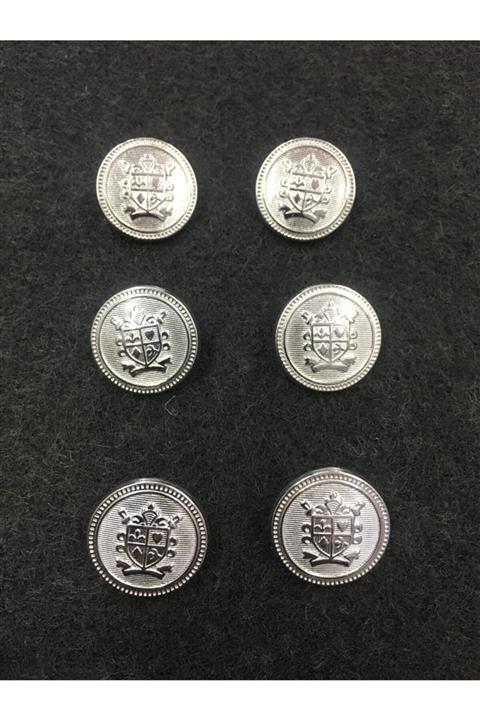 karantuhafiye Trençkot Düğmesi Metal 6 Lı Set