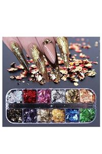 alaraycosmetics Nail Art Dizayn Kırık Folyo Süsleme Set