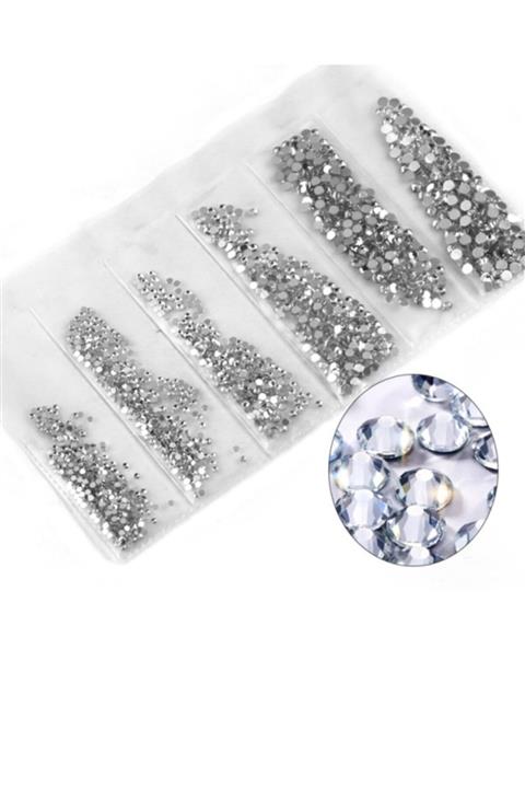 Venalisa Diamond 1080 Parça 6 Farklı Boy Silver Renk Nail Art Tırnak Taş