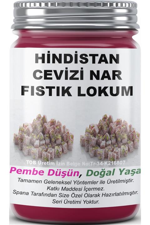 SPANA Hindistan Cevizi Nar Fıstık Lokum Ev Yapımı Katkısız 330gr