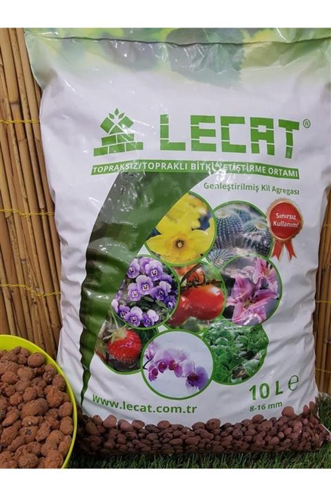 Ekodoğa Kil Bilyesi 10 Lt 8-16 Mm Hidroponik Toprak Lecat Kil Bilyesi Hidroton Hidrokültür Toprağı