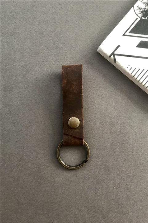 anchoraft Hakiki Deri Anahtarlık Crazy Taba