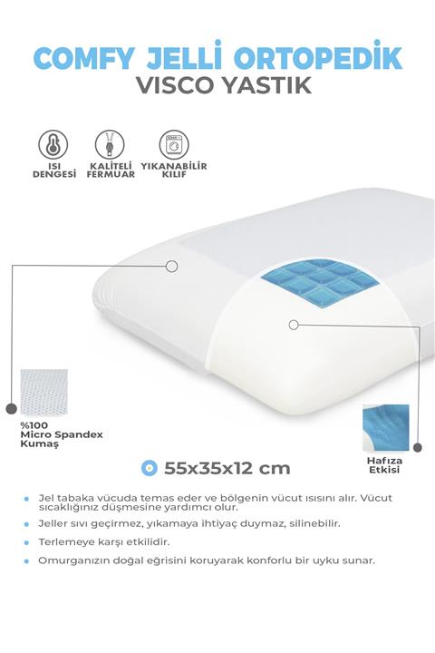 Viscofoam Visco Foam Serinleten Ortopedik Comfy Jelli Visko Yastık