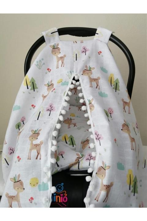 BabyLifeHome Müslin Kumaş Puset Örtüsü Ve Minderi